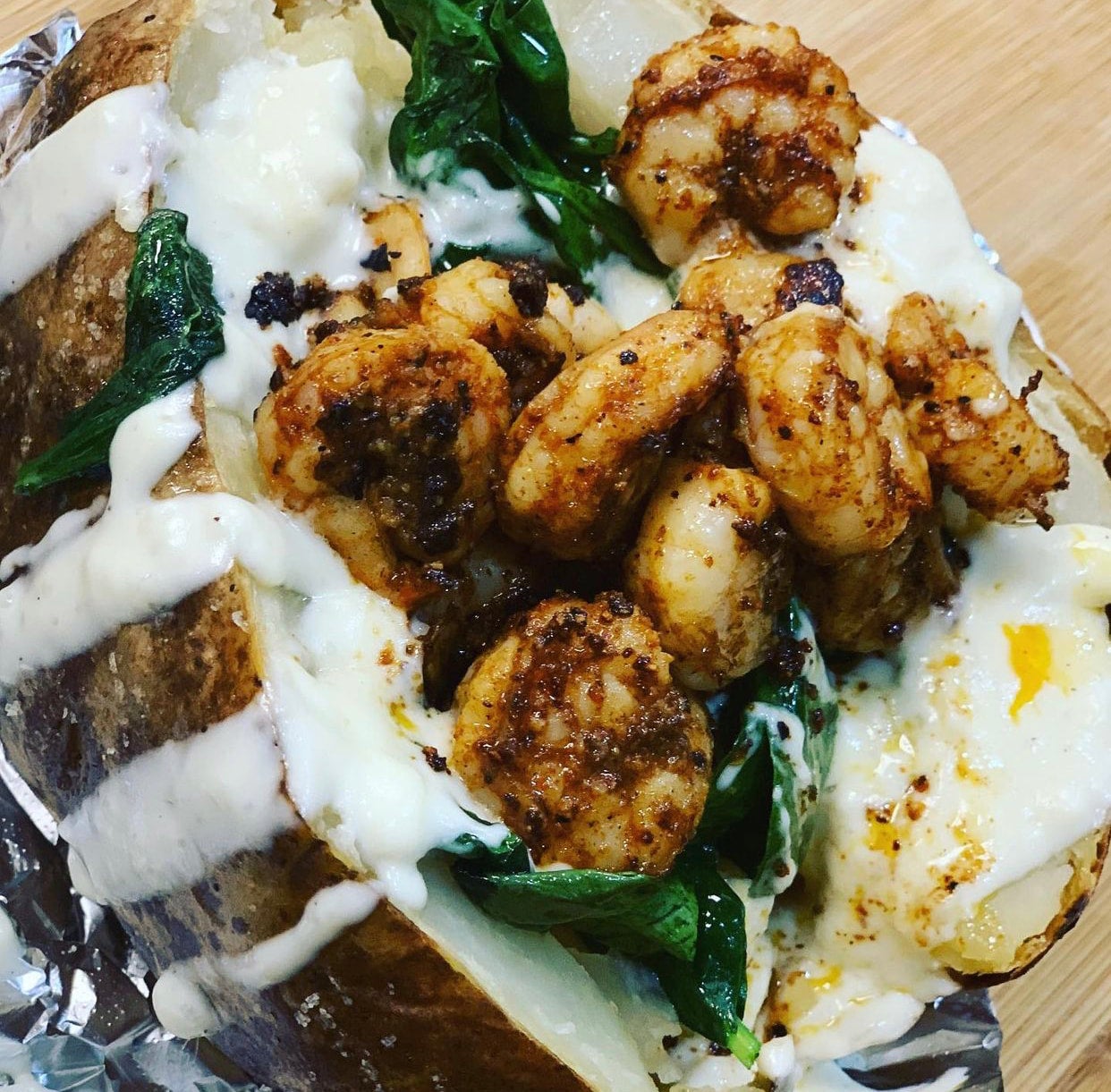 The "Cajun Shrimp Alfredo "